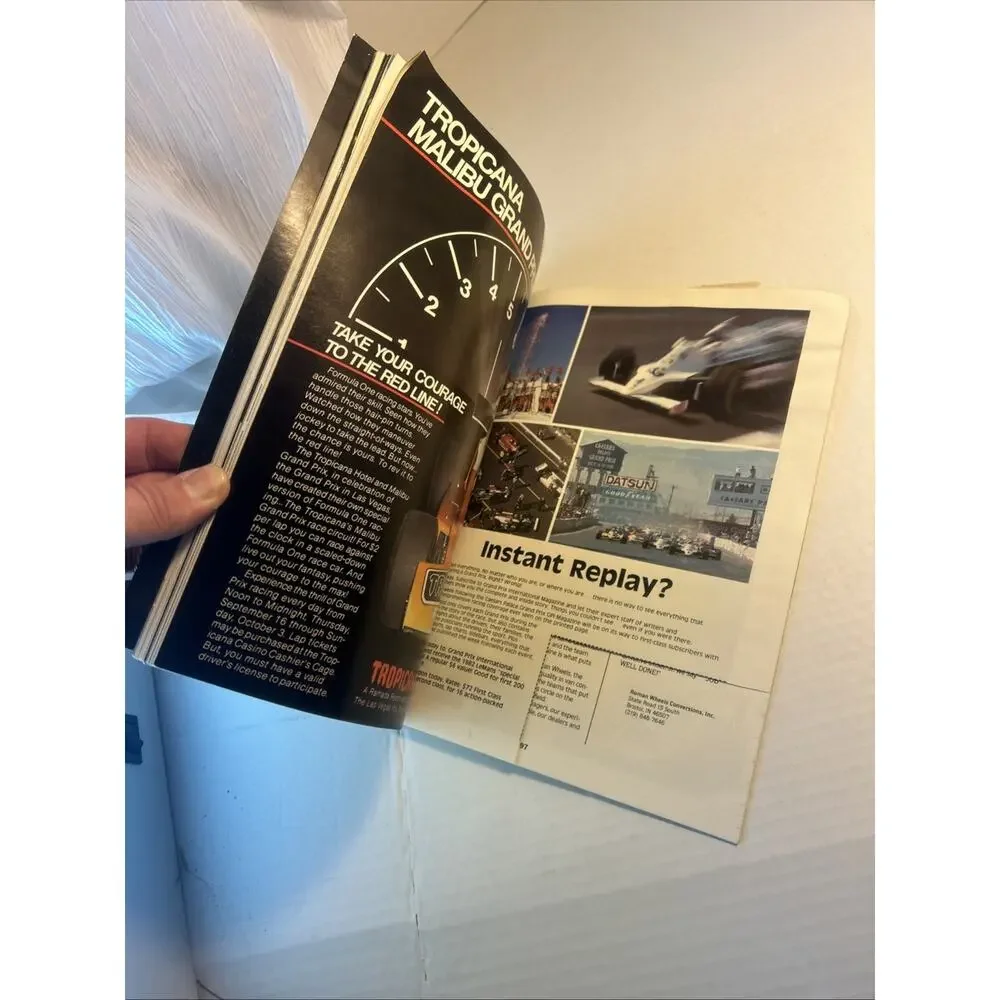 Metal Sign - 1982 Caesars Palace Parking Lot Racing Program - 10x14 inches